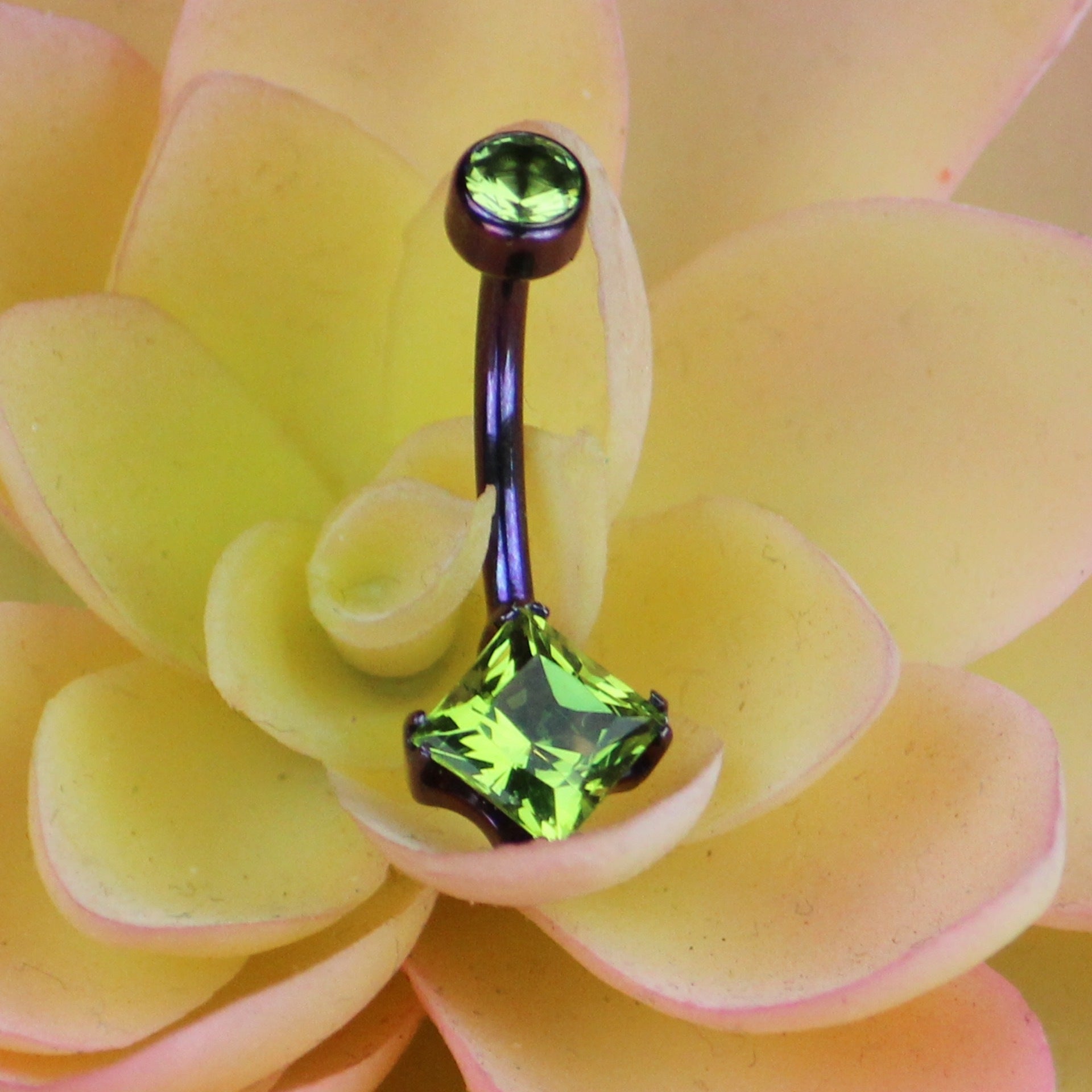 Peridot belly button ring online